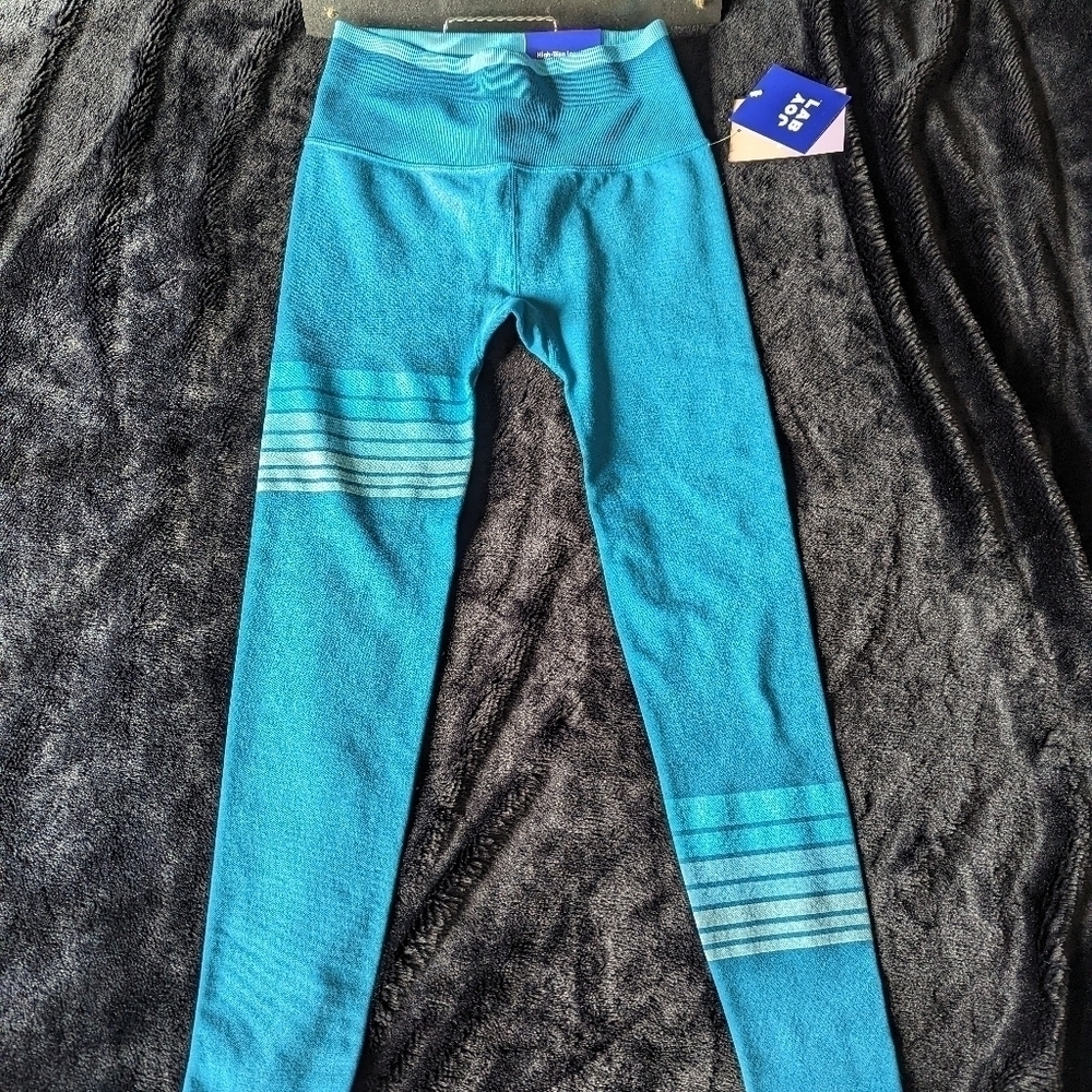 NWT Joy Lab Blue Teal High Rise 7/8 Legging XS - Picture 5 of 6